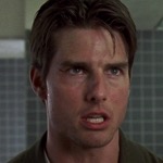 screenshot from Jerry Maguire showing Tom Cruise doing a Tom Cruise face