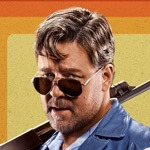 close-up of Russell Crowe as he appears on the poster for The Nice Guys