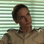 screenshot from Silo showing Rebecca Ferguson doing a pouty face