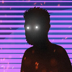 Artistic silhouette mikehive portrait